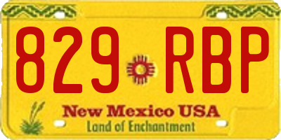 NM license plate 829RBP