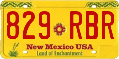 NM license plate 829RBR