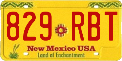 NM license plate 829RBT