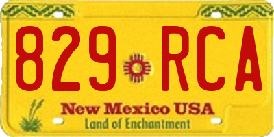NM license plate 829RCA