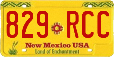 NM license plate 829RCC