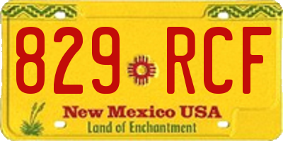 NM license plate 829RCF
