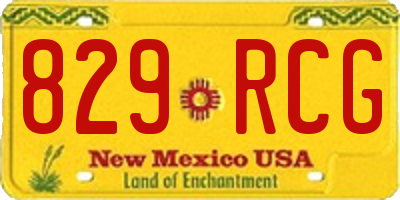 NM license plate 829RCG