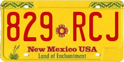 NM license plate 829RCJ