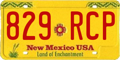 NM license plate 829RCP