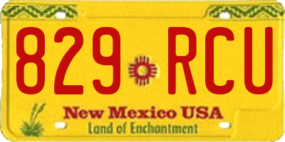 NM license plate 829RCU