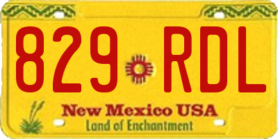 NM license plate 829RDL