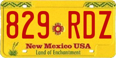 NM license plate 829RDZ