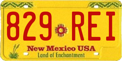 NM license plate 829REI