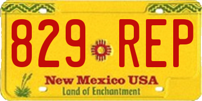 NM license plate 829REP