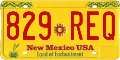 NM license plate 829REQ