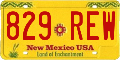 NM license plate 829REW