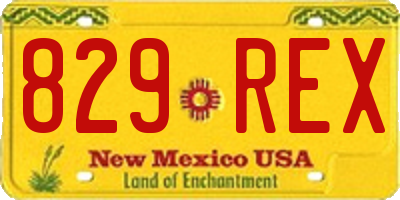 NM license plate 829REX
