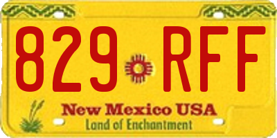 NM license plate 829RFF
