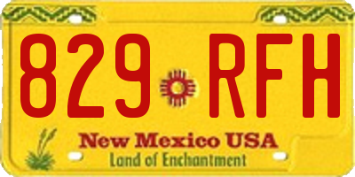 NM license plate 829RFH