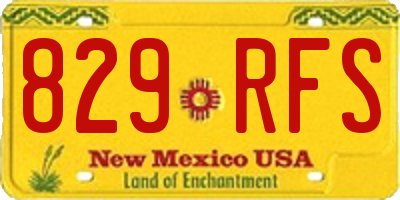 NM license plate 829RFS