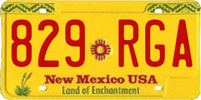 NM license plate 829RGA