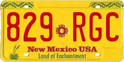 NM license plate 829RGC