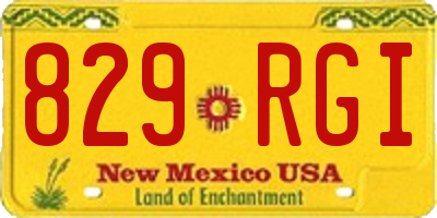 NM license plate 829RGI