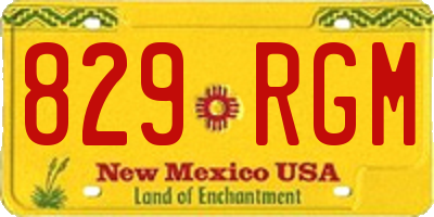 NM license plate 829RGM