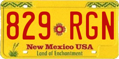 NM license plate 829RGN