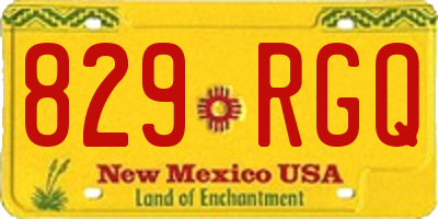 NM license plate 829RGQ