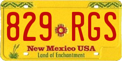 NM license plate 829RGS