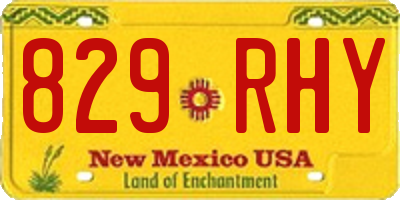 NM license plate 829RHY