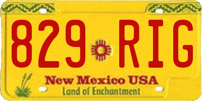 NM license plate 829RIG
