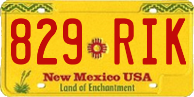 NM license plate 829RIK