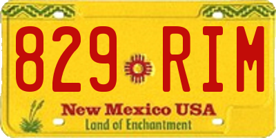 NM license plate 829RIM