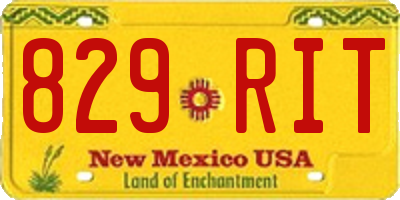 NM license plate 829RIT