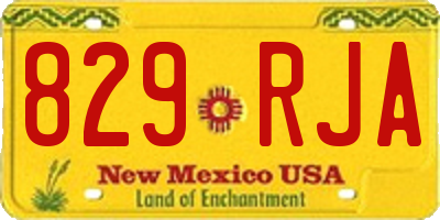 NM license plate 829RJA
