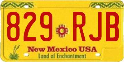 NM license plate 829RJB