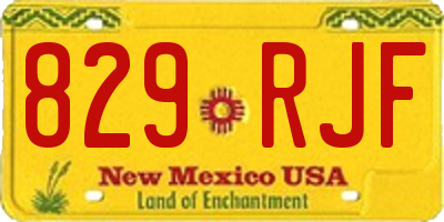 NM license plate 829RJF