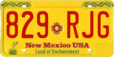 NM license plate 829RJG