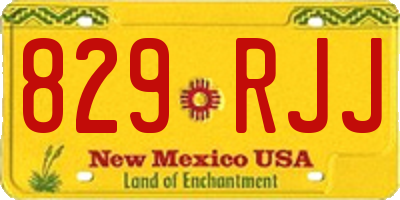 NM license plate 829RJJ