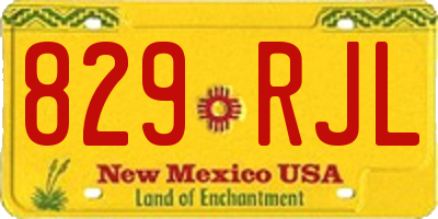 NM license plate 829RJL
