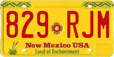 NM license plate 829RJM
