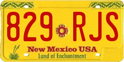 NM license plate 829RJS