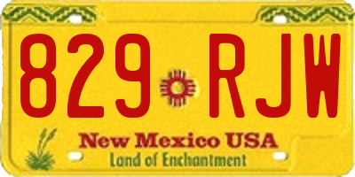 NM license plate 829RJW
