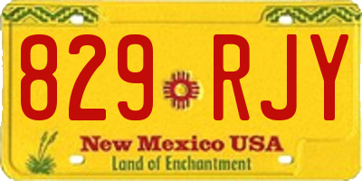NM license plate 829RJY
