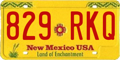 NM license plate 829RKQ