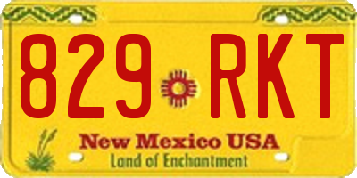 NM license plate 829RKT