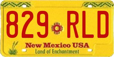 NM license plate 829RLD