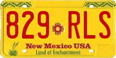 NM license plate 829RLS