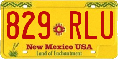 NM license plate 829RLU