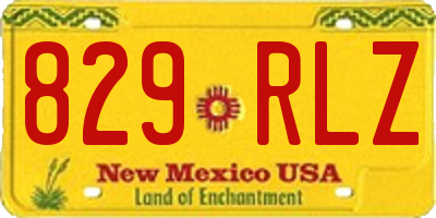 NM license plate 829RLZ