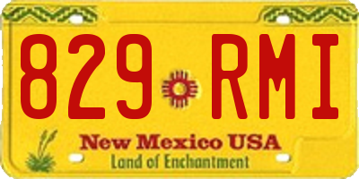 NM license plate 829RMI