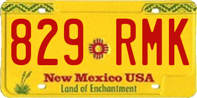 NM license plate 829RMK